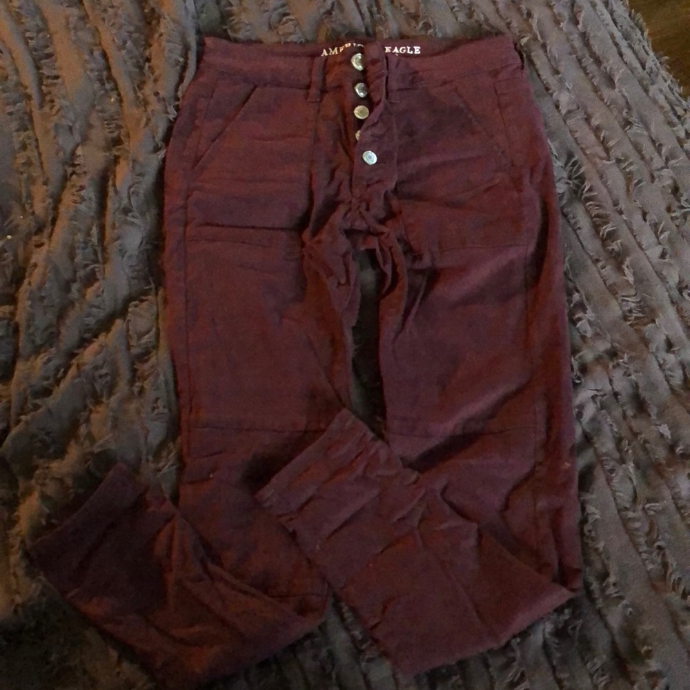 maroon skinny jeans